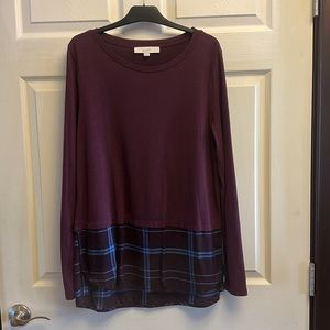 Loft Layered Look Top- size M